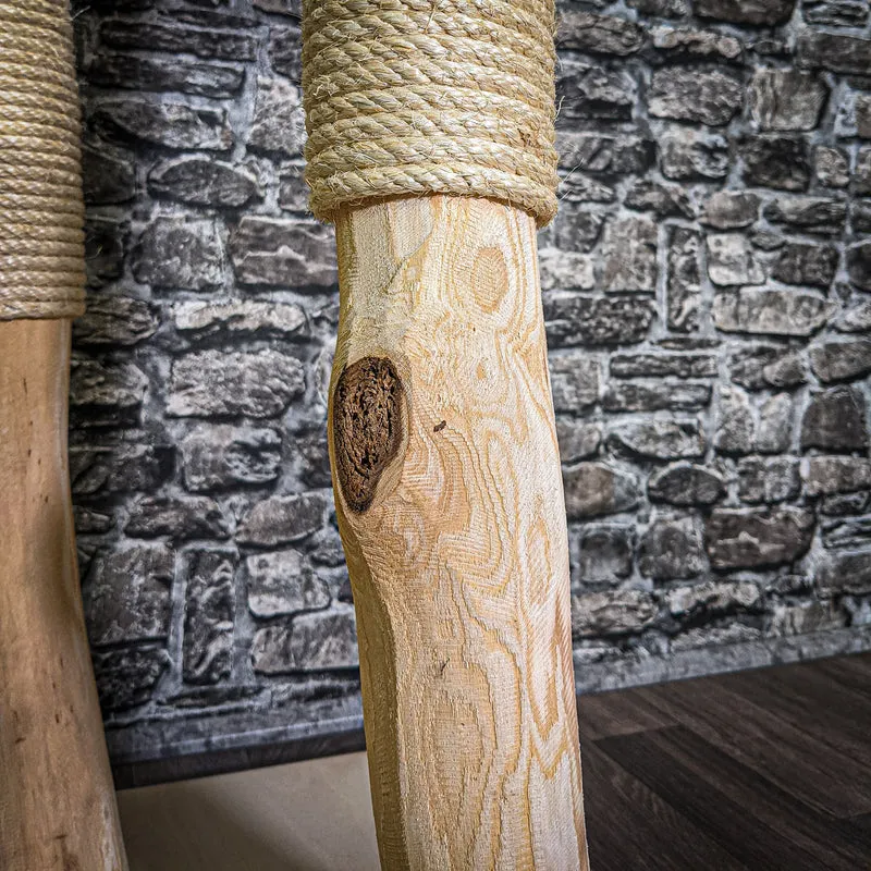 Naturkratzbaum 146 cm hoch Kratzbaum Natur Holz Design 2684 Katzenbaum