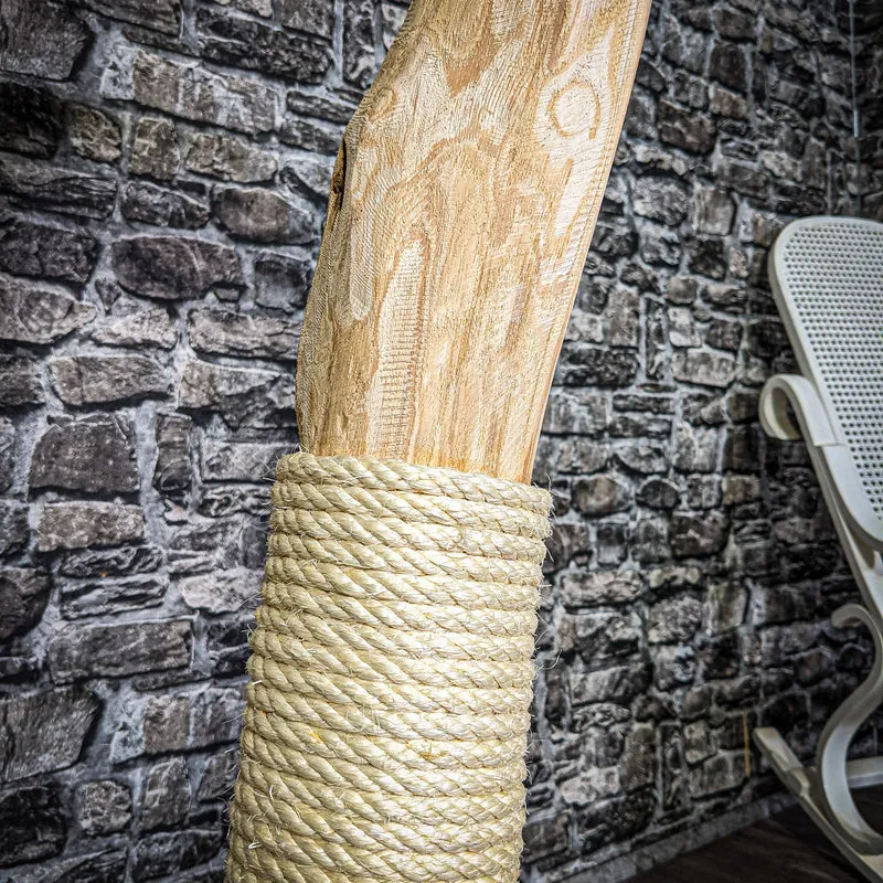 Naturkratzbaum 134 cm hoch Kratzbaum Natur Holz Design 2680 Katzenbaum