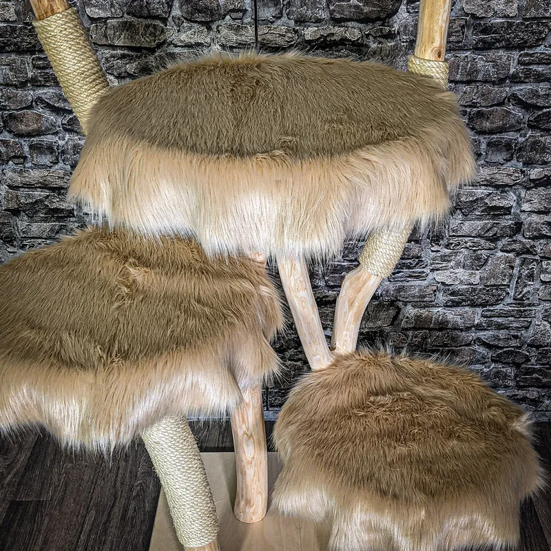 Naturkratzbaum 120 cm hoch Kratzbaum Natur Holz Design 2678 Katzenbaum