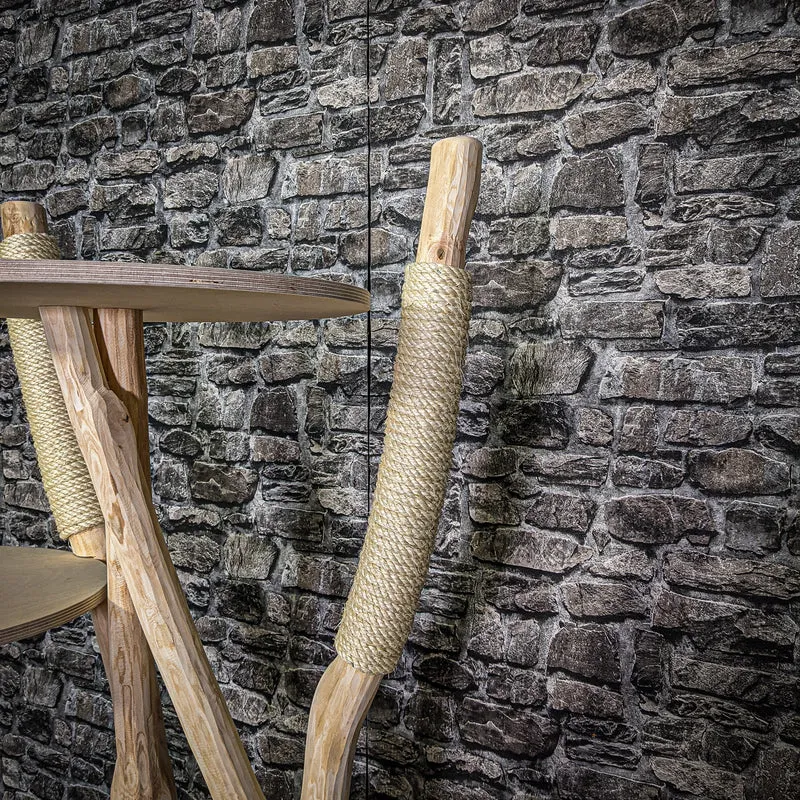 Naturkratzbaum 120 cm hoch Kratzbaum Natur Holz Design 2678 Katzenbaum
