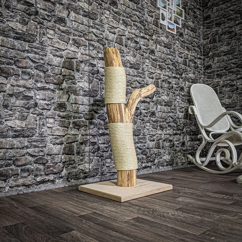Kratzstamm 100 cm hoch Natur Holz Design Kratzbaum 2675 Naturkratzbaum