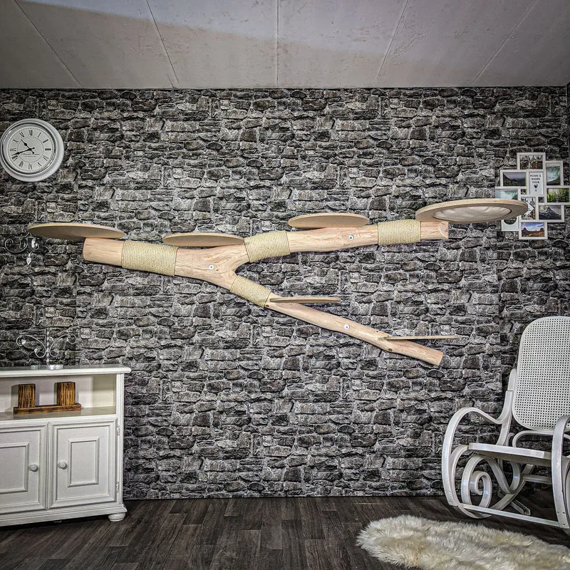 Wandkratzbaum 270 cm lang Naturkratzbaum 2651 Kratzbaum Natur Holz Design