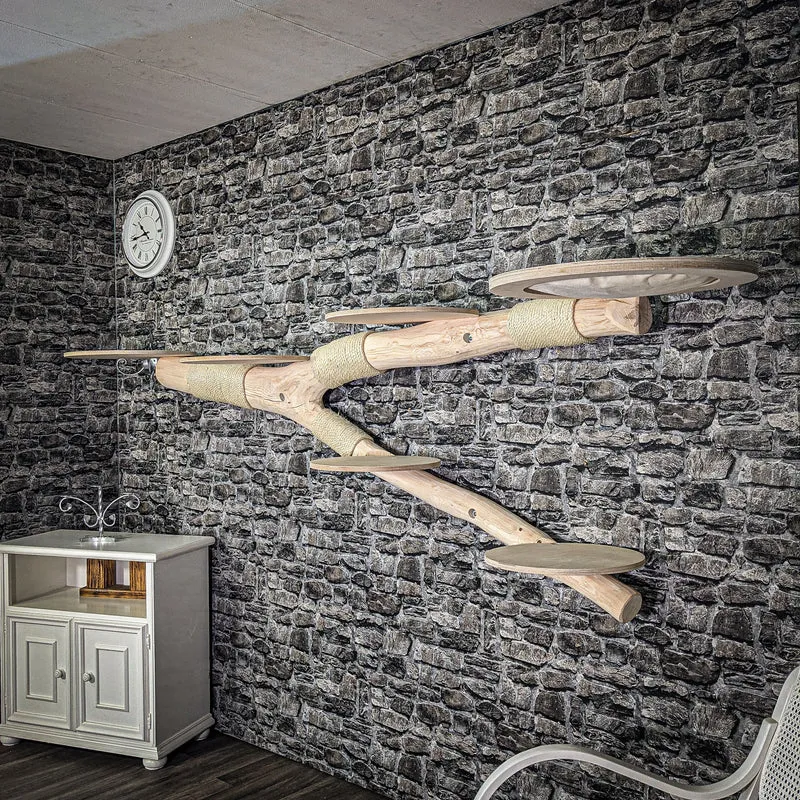 Wandkratzbaum 270 cm lang Naturkratzbaum 2651 Kratzbaum Natur Holz Design