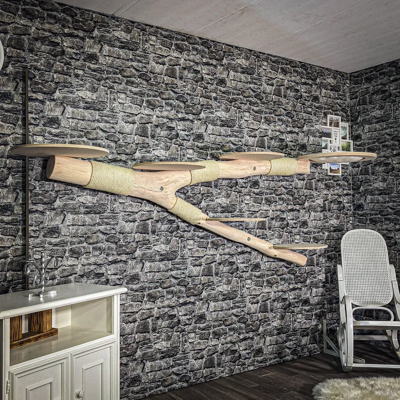 Wandkratzbaum 270 cm lang Naturkratzbaum 2651 Kratzbaum Natur Holz Design
