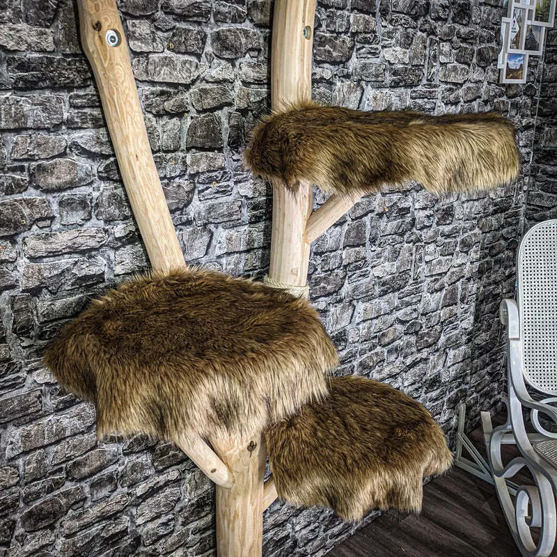 Wandkratzbaum 200 cm hoch Naturkratzbaum 2653 Kratzbaum Natur Holz Design