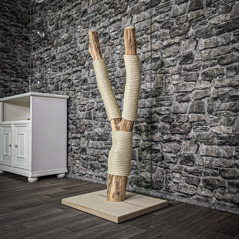Kratzstamm 109 cm hoch Natur Holz Design Kratzbaum 2654 Naturkratzbaum