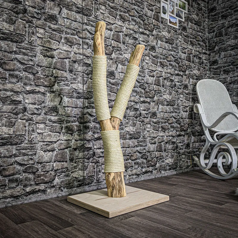 Kratzstamm 109 cm hoch Natur Holz Design Kratzbaum 2654 Naturkratzbaum