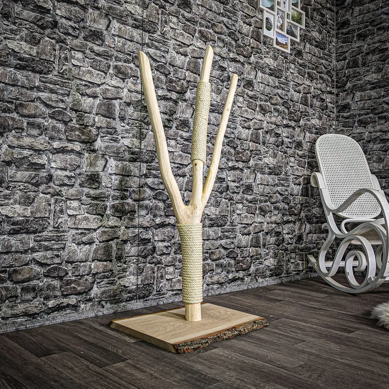 Kratzstamm 80 cm hoch Natur Holz Design Kratzbaum 2655 Naturkratzbaum
