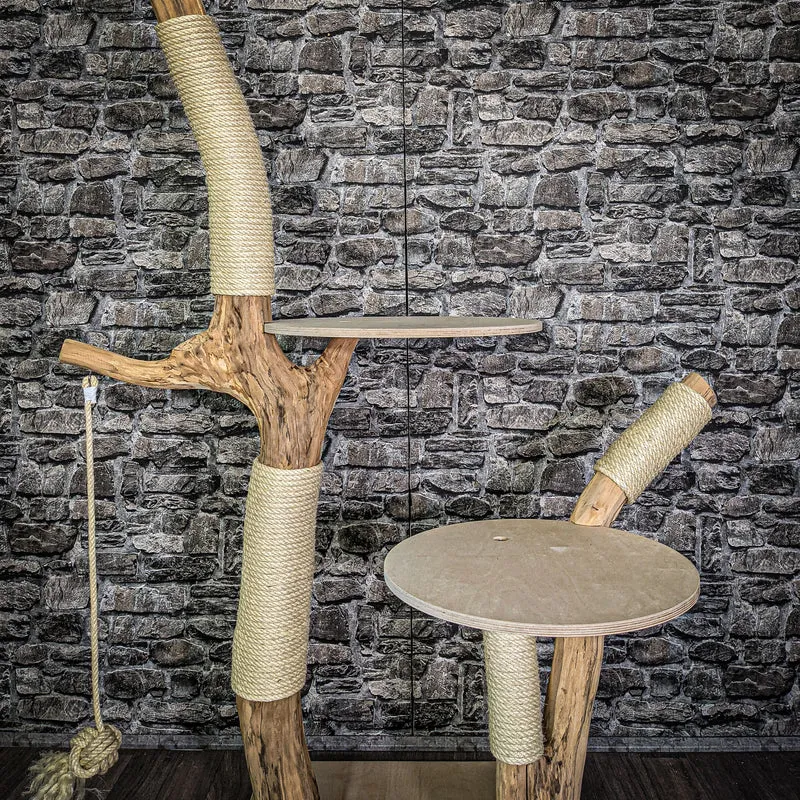 Naturkratzbaum 163 cm hoch Kratzbaum Natur Holz Design 2659 Katzenbaum