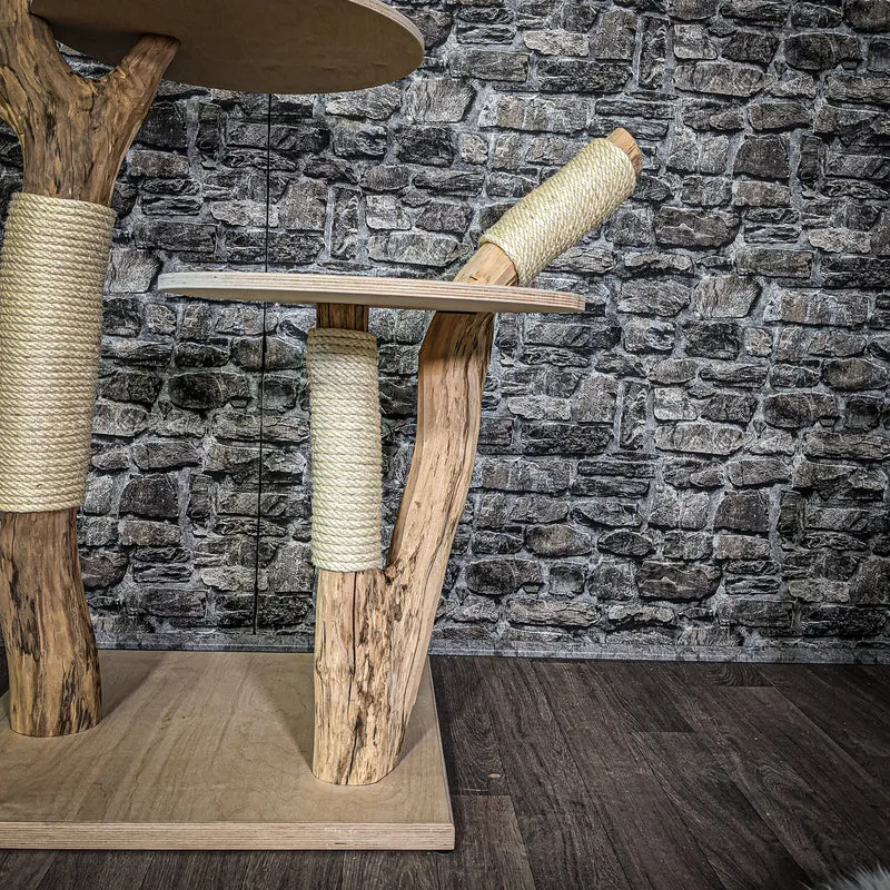 Naturkratzbaum 163 cm hoch Kratzbaum Natur Holz Design 2659 Katzenbaum