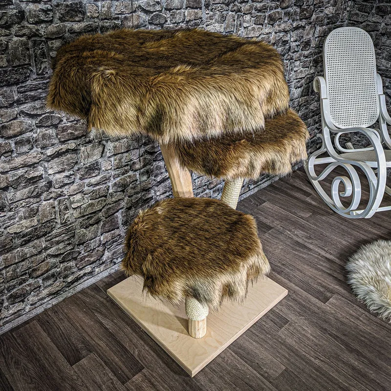 Naturkratzbaum 116 cm hoch Kratzbaum Natur Holz Design 2660 Katzenbaum