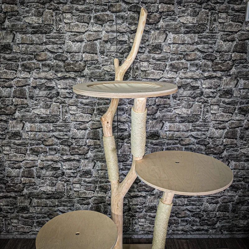 Naturkratzbaum 180 cm hoch Kratzbaum Natur Holz Design 2662 Katzenbaum