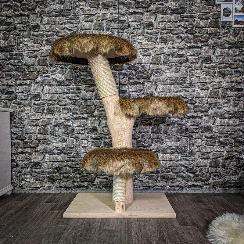 Naturkratzbaum 122 cm hoch Kratzbaum Natur Holz Design 2663 Katzenbaum