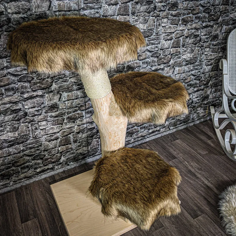Naturkratzbaum 122 cm hoch Kratzbaum Natur Holz Design 2663 Katzenbaum