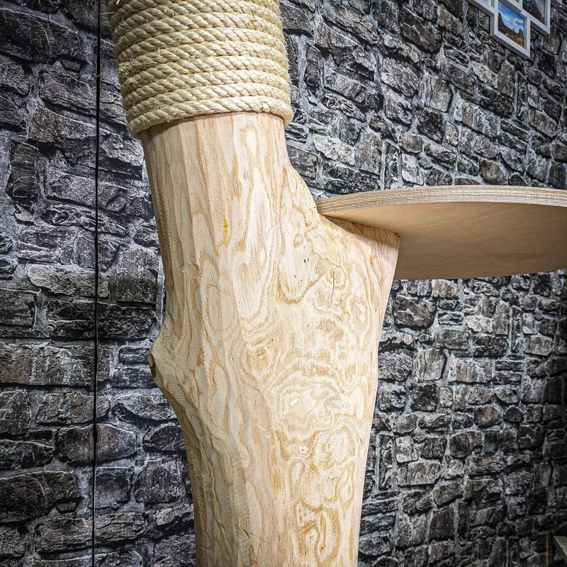 Naturkratzbaum 122 cm hoch Kratzbaum Natur Holz Design 2663 Katzenbaum