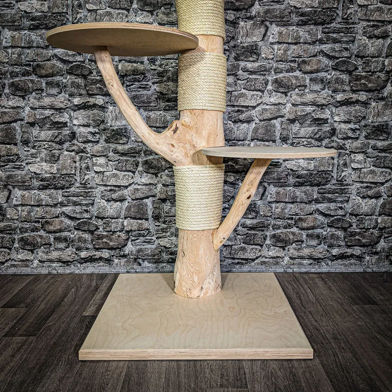 Naturkratzbaum 123 cm hoch Kratzbaum Natur Holz Design 2664 Katzenbaum