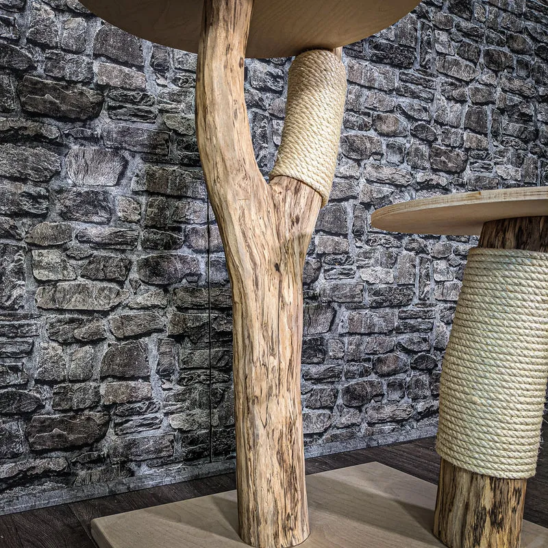 Naturkratzbaum 115 cm hoch Kratzbaum Natur Holz Design 2665 Katzenbaum