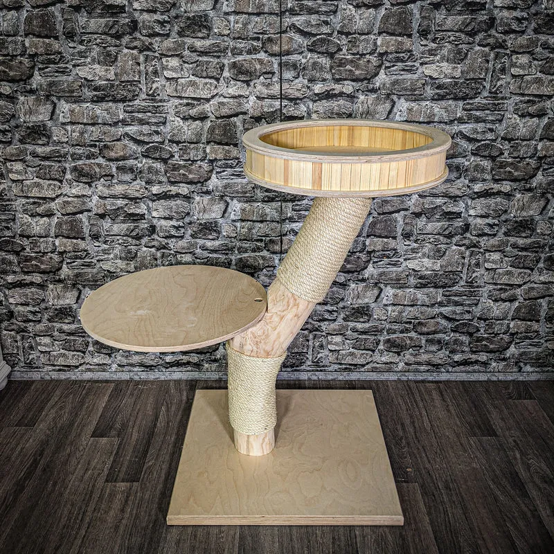 Naturkratzbaum 98 cm hoch Kratzbaum Natur Holz Design 2668 Katzenbaum