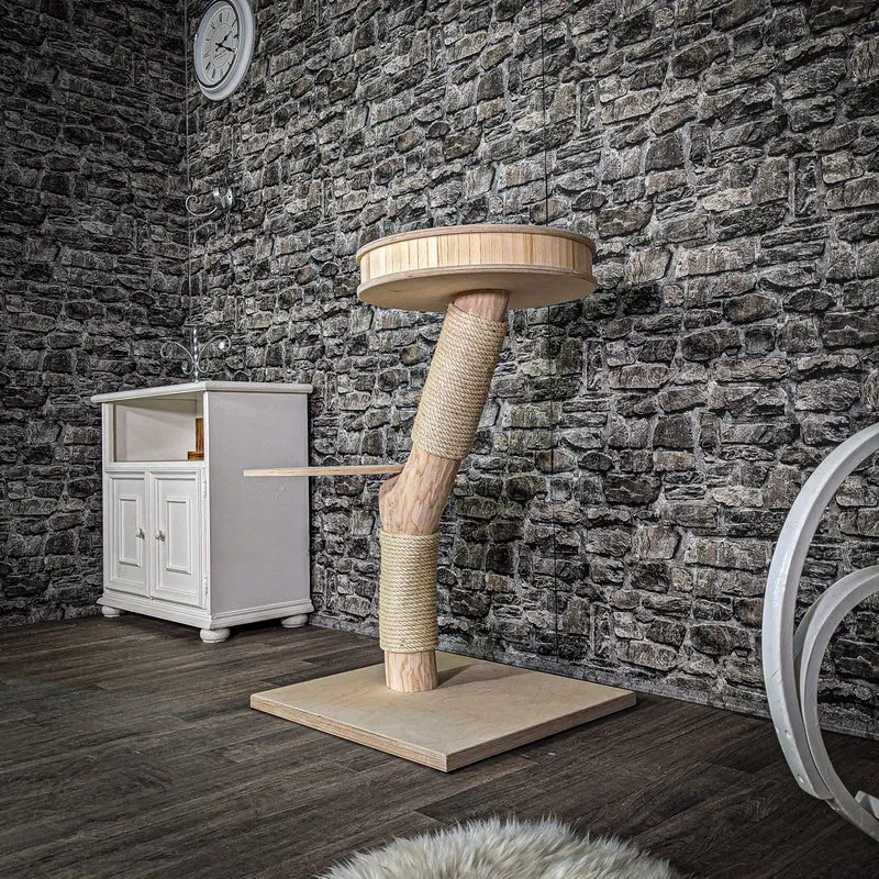 Naturkratzbaum 98 cm hoch Kratzbaum Natur Holz Design 2668 Katzenbaum