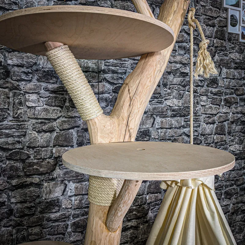 Naturkratzbaum 185 cm hoch Kratzbaum Natur Holz Design 2669 Katzenbaum