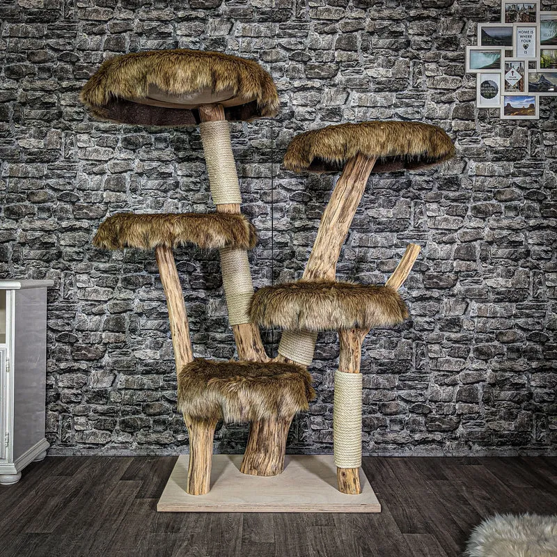 Naturkratzbaum 150 cm hoch Kratzbaum Natur Holz Design 2670 Katzenbaum