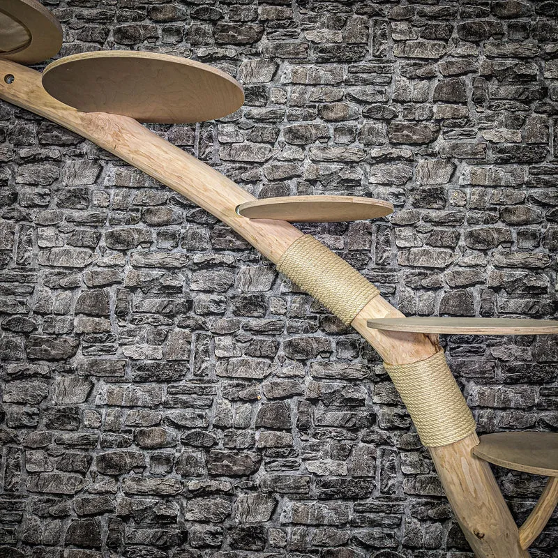 Wandkratzbaum 220 cm lang Naturkratzbaum 2648 Kratzbaum Natur Holz Design