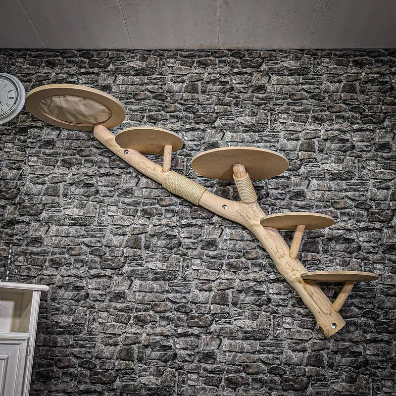 Wandkratzbaum 200 cm lang Naturkratzbaum 2649 Kratzbaum Natur Holz Design