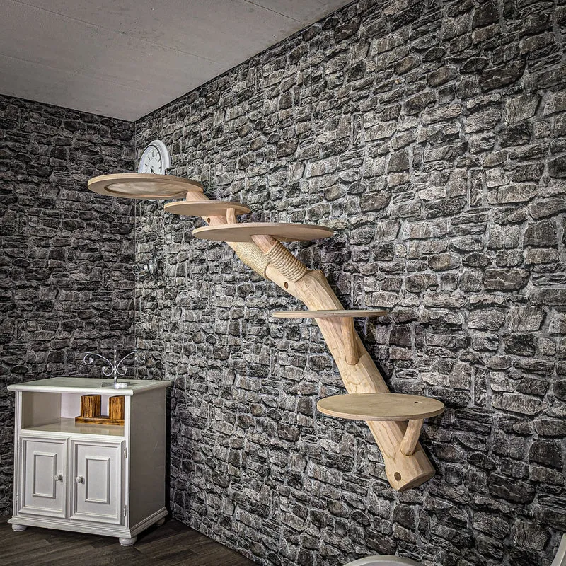 Wandkratzbaum 200 cm lang Naturkratzbaum 2649 Kratzbaum Natur Holz Design