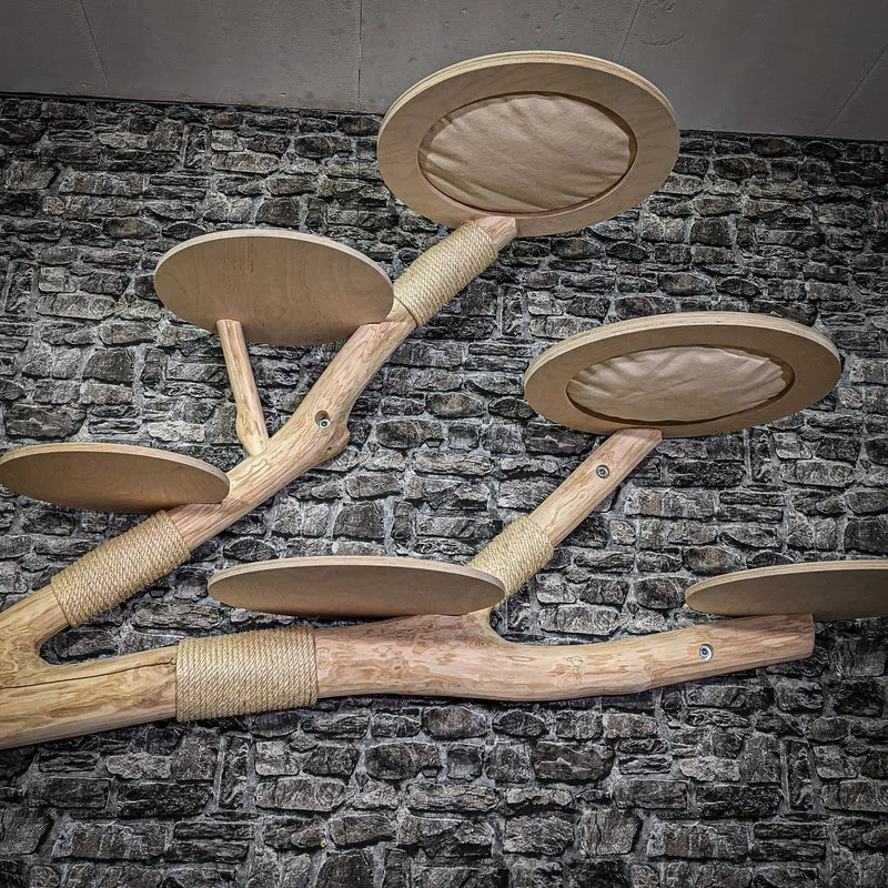 Wandkratzbaum 220 cm lang Naturkratzbaum 2650 Kratzbaum Natur Holz Design
