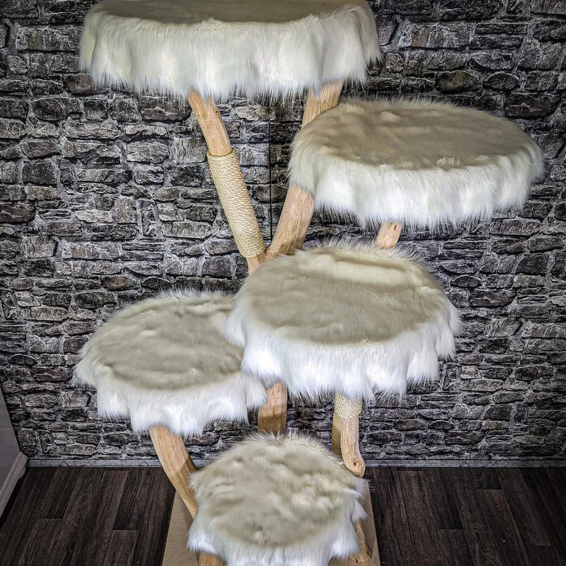 Naturkratzbaum 2785 Kratzbaum Natur Holz Design 205 cm hoch Katzenbaum