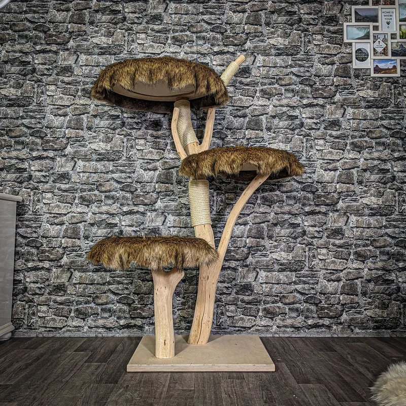Naturkratzbaum 160 cm hoch Kratzbaum Natur Holz Design 2783 Katzenbaum