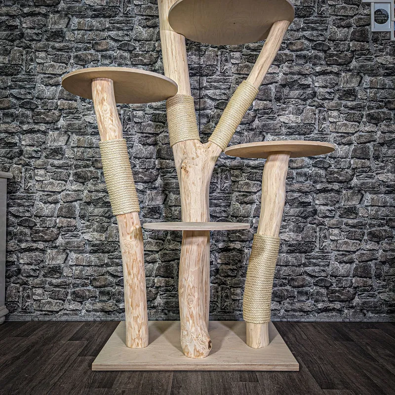 Naturkratzbaum 176 cm hoch Kratzbaum Natur Holz Design 2782 Katzenbaum