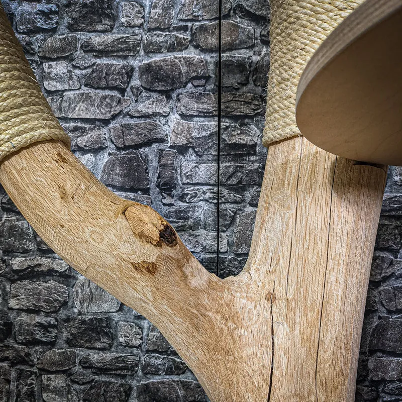 Naturkratzbaum 143 cm hoch Kratzbaum Natur Holz Design 2779 Katzenbaum