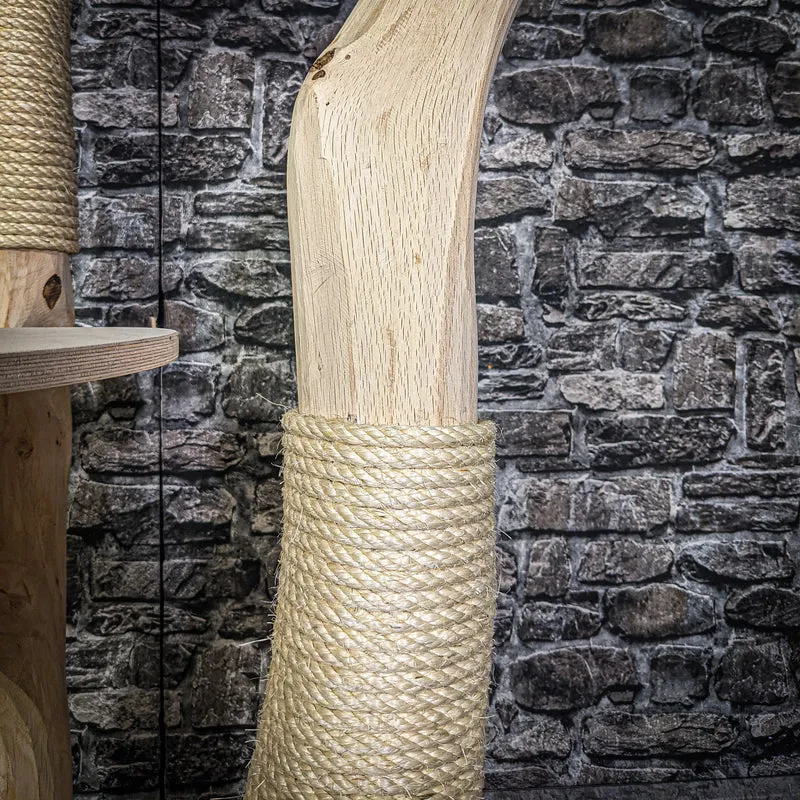 Naturkratzbaum 127 cm hoch Kratzbaum Natur Holz Design 2778 Katzenbaum