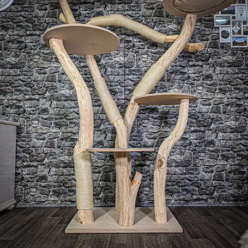 Naturkratzbaum 190 cm hoch Kratzbaum Natur Holz Design 2777 Katzenbaum
