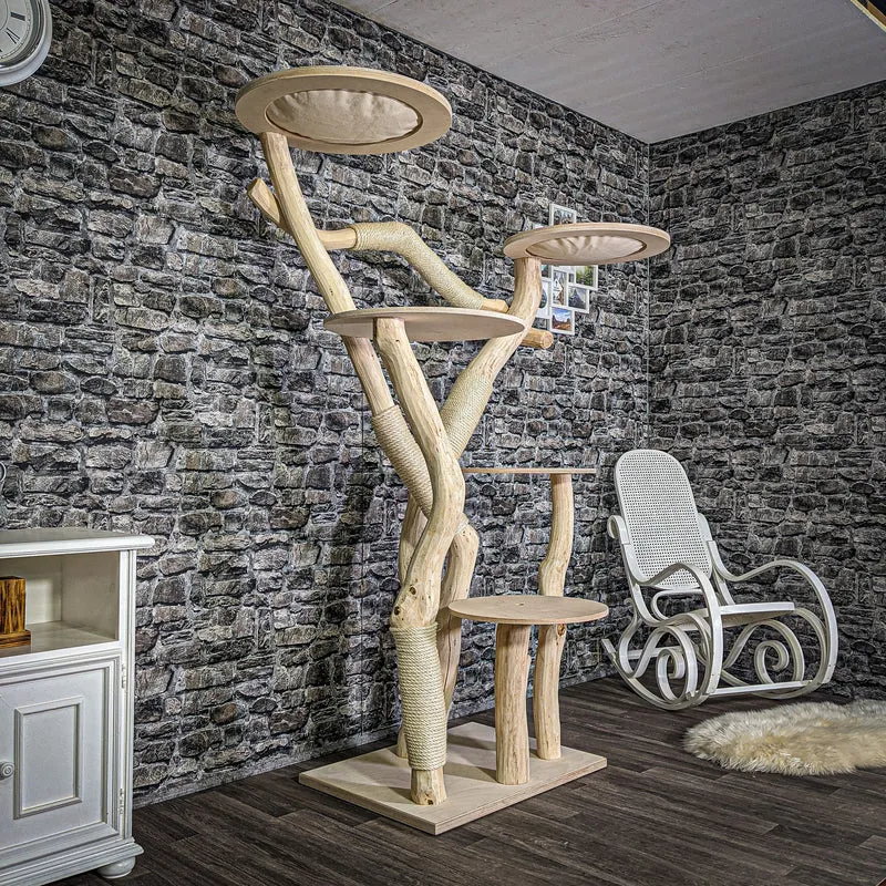 Naturkratzbaum 190 cm hoch Kratzbaum Natur Holz Design 2777 Katzenbaum