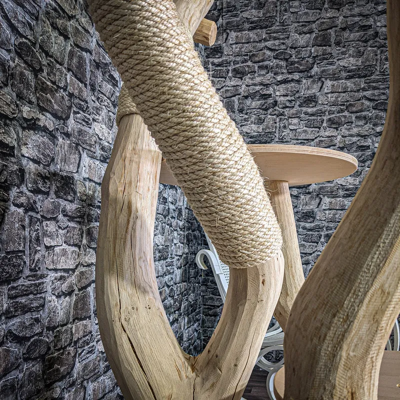 Naturkratzbaum 190 cm hoch Kratzbaum Natur Holz Design 2777 Katzenbaum