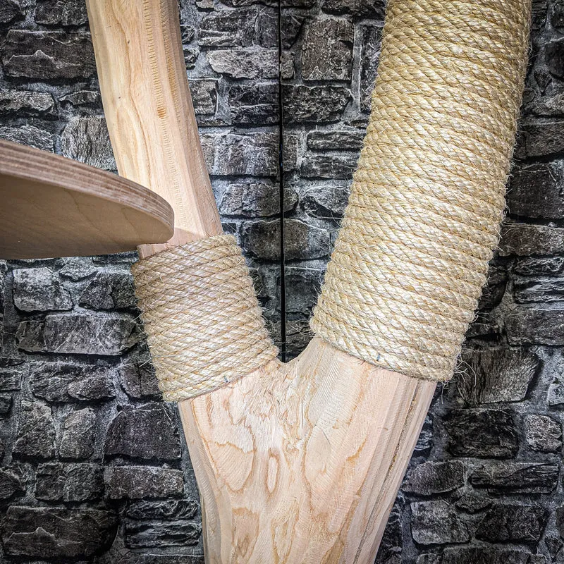 Naturkratzbaum 2772 Kratzbaum Natur Holz Design 206 cm hoch Katzenbaum