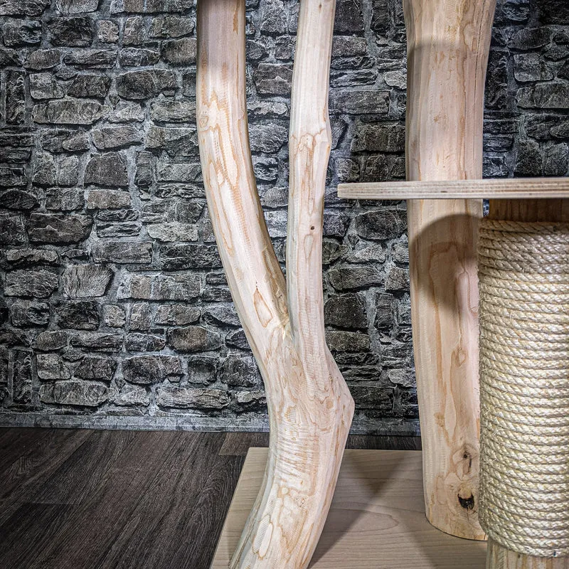 Naturkratzbaum 2772 Kratzbaum Natur Holz Design 206 cm hoch Katzenbaum