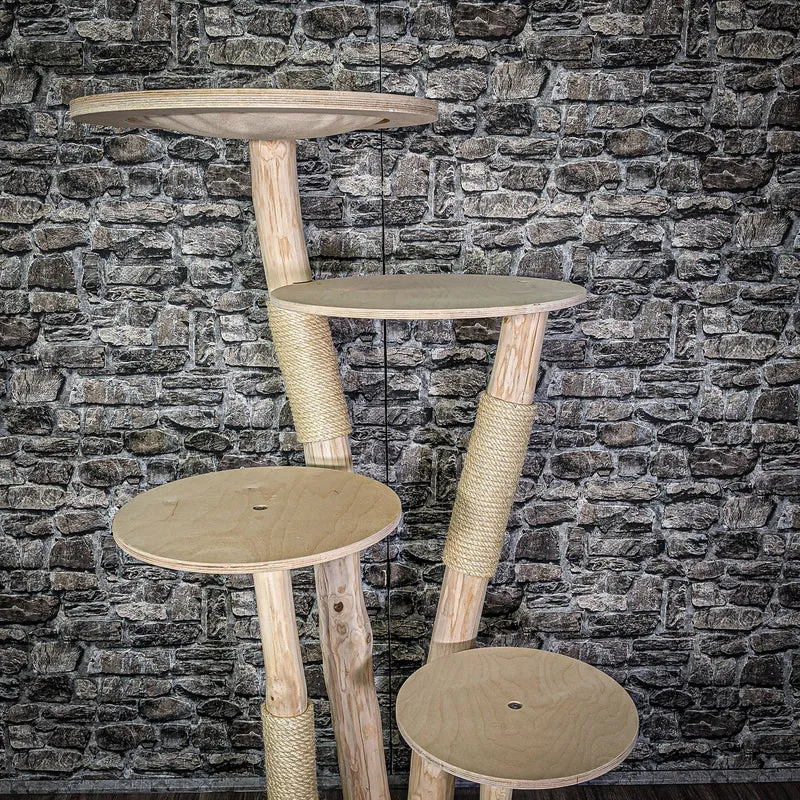 Naturkratzbaum 2771 Kratzbaum Natur Holz Design 153 cm hoch Katzenbaum