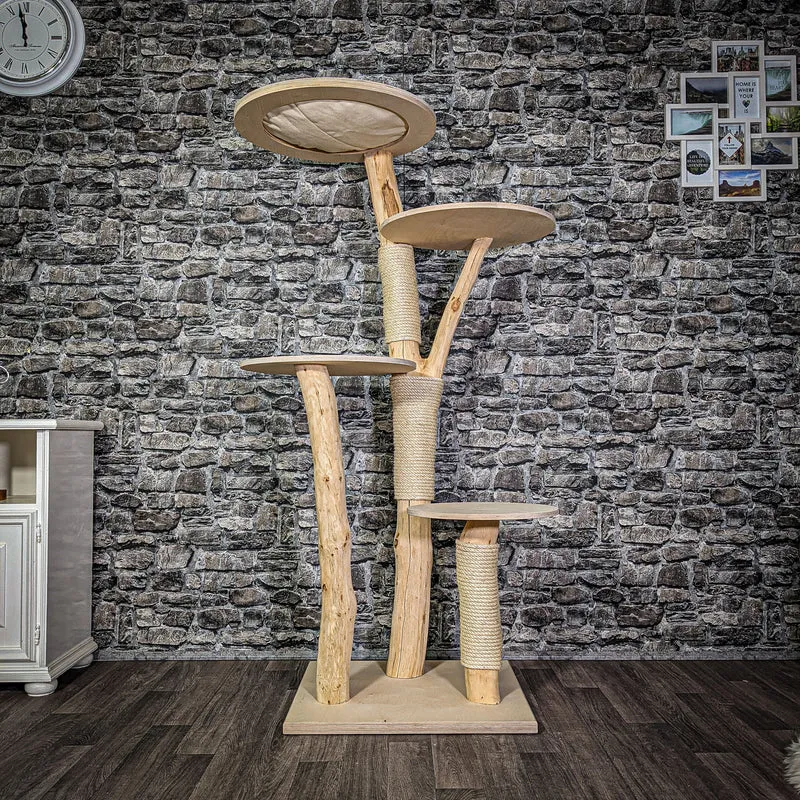 Naturkratzbaum 164 cm hoch Kratzbaum Natur Holz Design 2769 Katzenbaum
