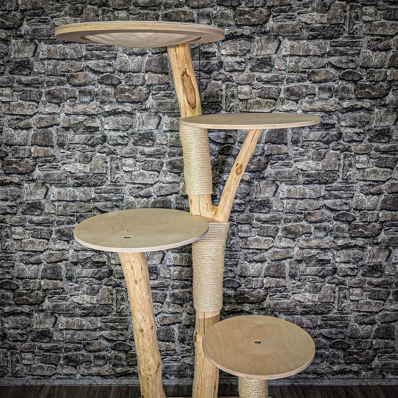 Naturkratzbaum 164 cm hoch Kratzbaum Natur Holz Design 2769 Katzenbaum