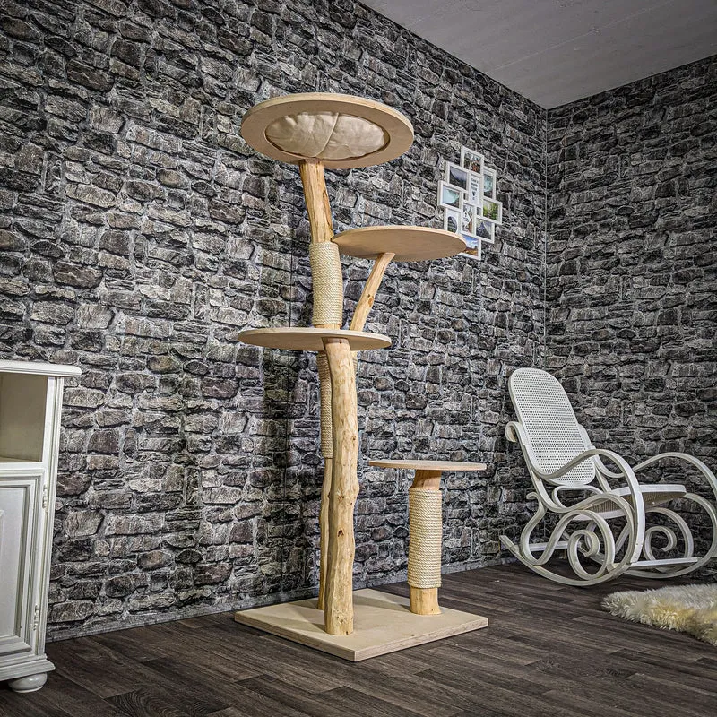 Naturkratzbaum 164 cm hoch Kratzbaum Natur Holz Design 2769 Katzenbaum