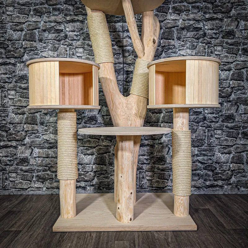 Naturkratzbaum 166 cm hoch Kratzbaum Natur Holz Design 2768 Katzenbaum