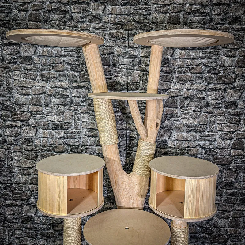 Naturkratzbaum 166 cm hoch Kratzbaum Natur Holz Design 2768 Katzenbaum