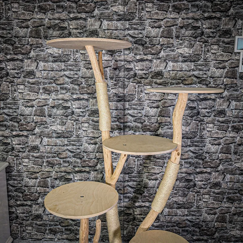 Naturkratzbaum 173 cm hoch Kratzbaum Natur Holz Design 2765 Katzenbaum