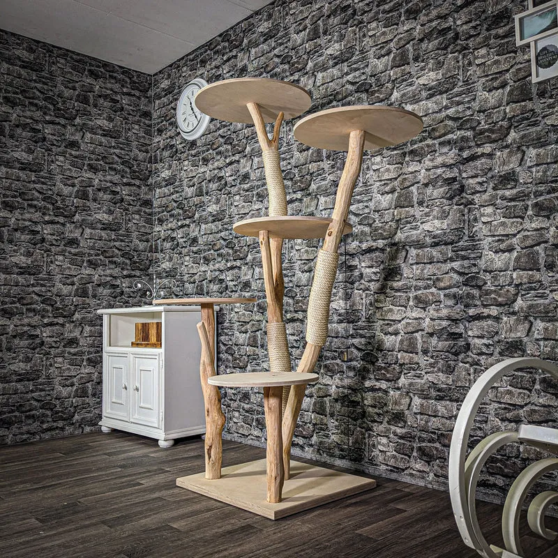 Naturkratzbaum 173 cm hoch Kratzbaum Natur Holz Design 2765 Katzenbaum