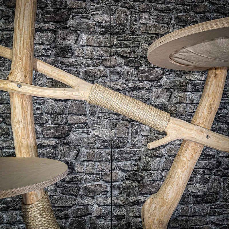 Naturkratzbaum 216 cm hoch Kratzbaum Natur Holz Design 2763 Katzenbaum