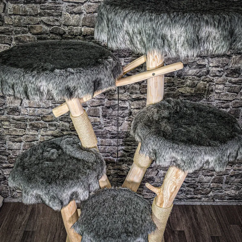 Naturkratzbaum 171 cm hoch Kratzbaum Natur Holz Design 2762 Katzenbaum