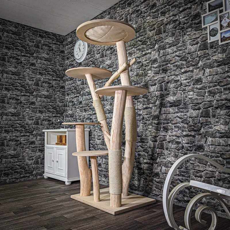 Naturkratzbaum 171 cm hoch Kratzbaum Natur Holz Design 2762 Katzenbaum